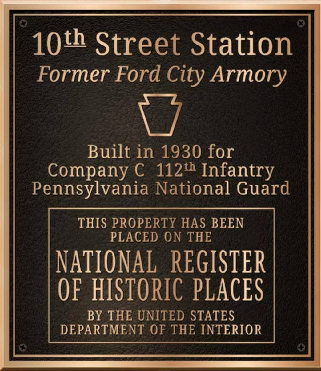 Ford City Armory plaque